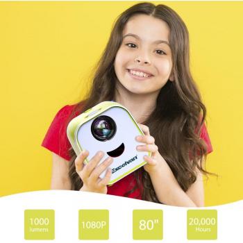 Mini Proyector L1 LED USB para Cine en Casa 1080P, Reproductor Multimedia HDMI USB, Ideal para Niños