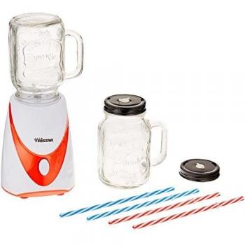 Tristar BL-4456 Batidora, Incluye 2 jarras Mason, Batidora para llevar, 250 W