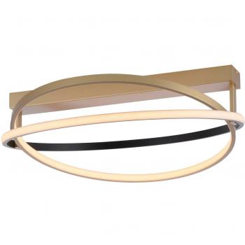Plafonera LED Q-Beluga en latón mate 2x19W 4800lm Smart Home