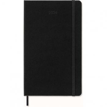 Moleskine 12-Month Weekly Horizontal Planner, Large, Black, Hard Cover (5 x 8.25) for 2024