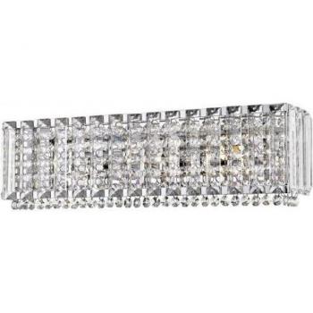 Aplique de diseño Diore Chrome 3 bombillas 14cm, IMPEX LIGHTING Impex Diore Aplique 3 luces oblongo cristal cromado