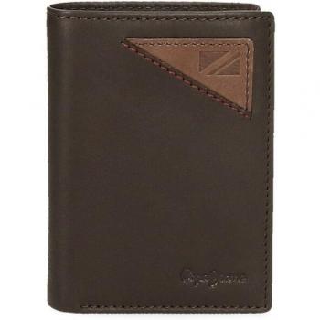 Cartera Pepe Jeans Striking vertical con monedero Marrón