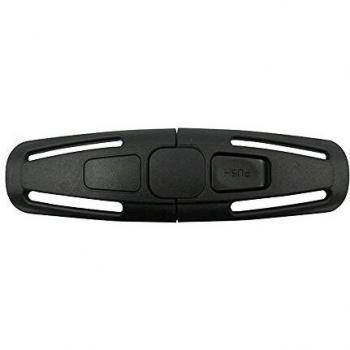 ISKIP - Hebilla para cinturón de seguridad de coche, correa de seguridad para el coche, arnés, hebilla de seguridad para bebés y niños, color negro