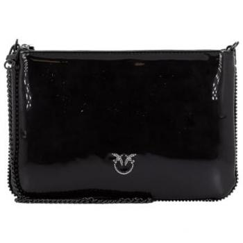 Clutch Clásica Negra PINKO para Damas - Una Talla, Cuero Sintético con Diseño Elegante