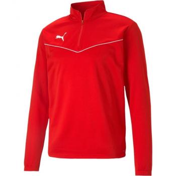 Sudadera Puma TeamRISE 1/4 Cremallera de Poliéster para Hombre en Rojo