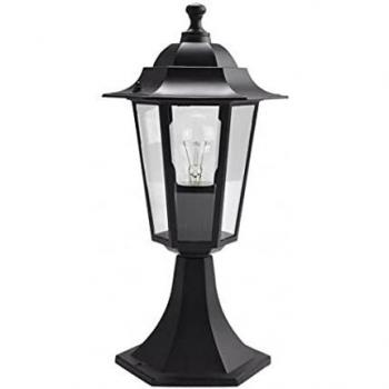 Sobremuro Exterior Aluminio AURIGA Negro 38x19x19 Cm Ip44 FABRILAMP