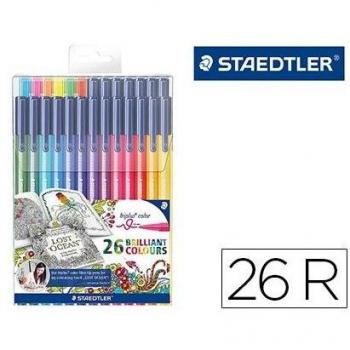 Rotuladores Staedtler Triplus Color Edición Johanna Basford Estuche de Plástico 26 Colores Surtidos