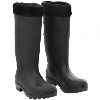 Botas de agua con calcetines extraíbles negro PVC número 39