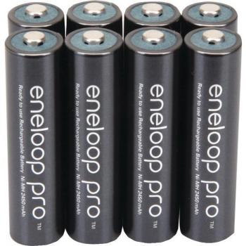 PANASONIC BK-4HCCA8BA eneloop Rechargeable XX Batteries (AAA; 8 pk)