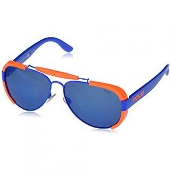 Polo Ralph Lauren Men's Ph3129 Aviator Sunglasses blue Size: 60 mm