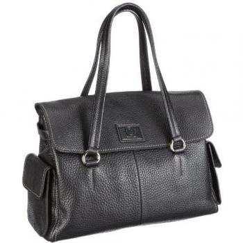 Bogner Ebru 0401991 - Bolso con asas de cuero para mujer, color negro, talla 37x25x17 cm