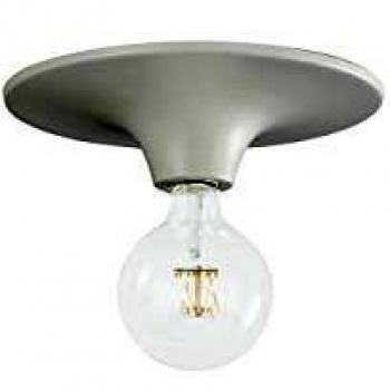 Lámpara de techo simple Vesevus de Fan Europe, color blanco, casquillo E27, diámetro de 30 cm, diseño moderno en metal