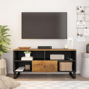 Mueble de TV de madera de mango y contrachapada 100x33x46 cm Vidaxl Marrón