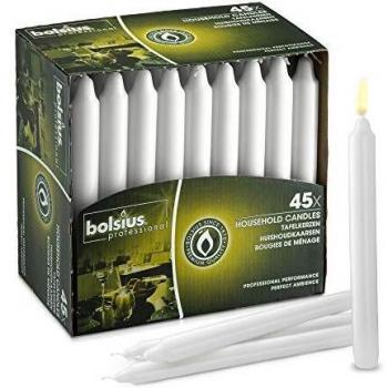 Bolsius 103403679902 Bistro Candle, 7, White