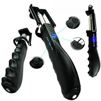 Monopié Pro Selfie Ultimate wiith integrado Zoom, plegable soporte & trípode soporte compacto, ligero y elegante Selfie Stick disparador de la. Funciona en BT App. Incluye, 12 Meses de Garantía.