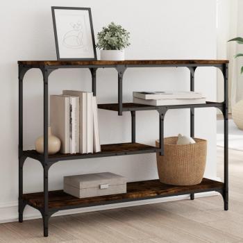 vidaXL Console Table Smoked Oak 100x30x75 cm Engineered Wood