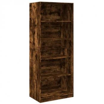 Armario de madera de ingeniería color roble ahumado 80x50x200 cm