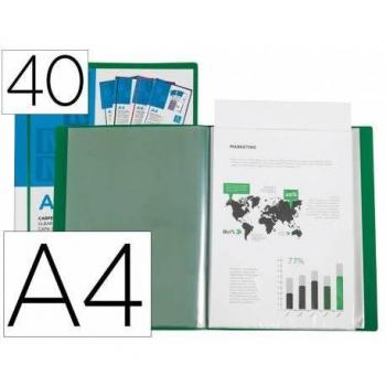 Carpeta Canguro Liderpapel DIN A4 polipropileno 20 fundas verde