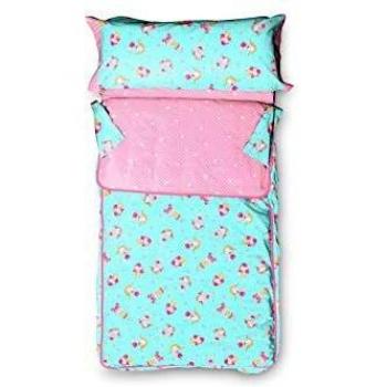 Burrito Blanco Saco Nórdico Infantil 156 con Cremallera y Relleno Algodón 100% Diseño de Muñecas y Estrellitas para Cama de 90 x 190 cm hasta 90 x 200 cm, Turquesa y Rosa