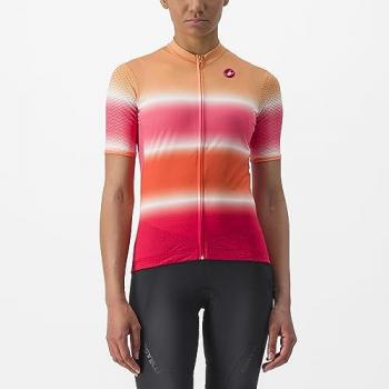 Maillot Castelli Dolce Manga Corta Naranja/Rosa para Mujer