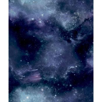Noordwand Papel de Pared Revestimiento Mural Decoración de Hogar Color Azul y Negro, Negro y Morado, Good Vibes Galaxy with Stars