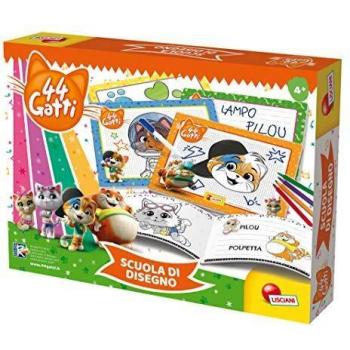Lisciani - 44 Gatos , Escuela de Dibujo , Juego Educativo Creativo para niños a partir de 4 años