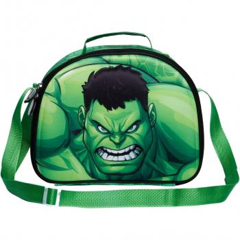 Bolsa Portameriendas 3D Marvel Hulk Destroy con Asas en Color Verde