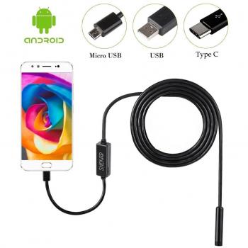 Shekar 7mm Android endoscopio boroscopio Inspección Cámara impermeable for samartphone con función OTG y UVC de 3.5m