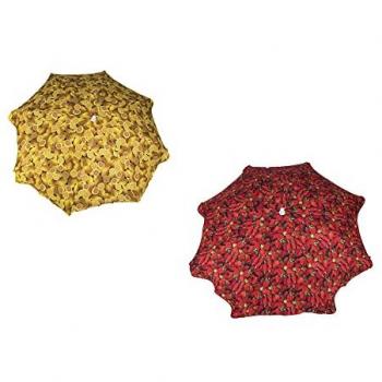 Parasol Playa 180 cm 8 Varillas 22/25 mm Fresa/Limón