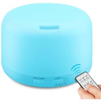 KBAYBO Control remoto 300ml Aroma Humidificador de Aire Por Ultrasonidos Con 7 Luces de Color Eléctrico Aromaterapia Aceite Esencial Difusor de Aroma
