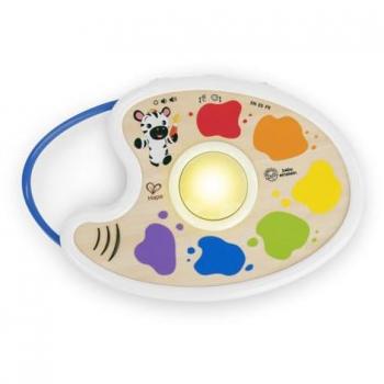 Paleta de colores Magic Touch - HAPE multicolor, incluye características como: diseño interactivo, superficie sensible al tacto, 7 colores vibrantes, materiales seguros y duraderos, fomenta la creatividad y el aprendizaje musical
