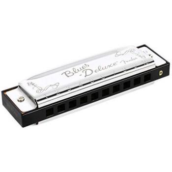 Fender Blues Deluxe Diatonic Harmonica in D Key - Silver