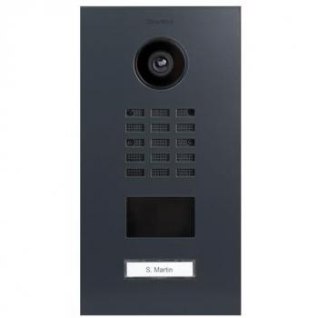 Intercomunicador IP Video DoorBird D2101V, Acero Inoxidable, RAL 7016, con RFID y Sensor de Movimiento