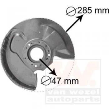 VAN WEZEL Chapa protectora contra salpicaduras disco de freno 3758372