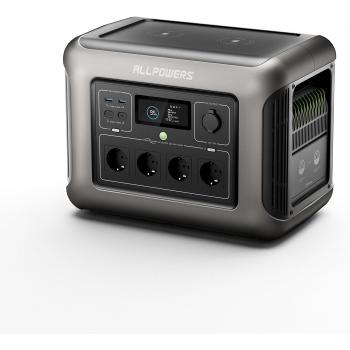 ALLPOWERS R1500 Portable Power Station with 1152Wh LiFePO4 Battery, 1800W Output (3000W Peak)