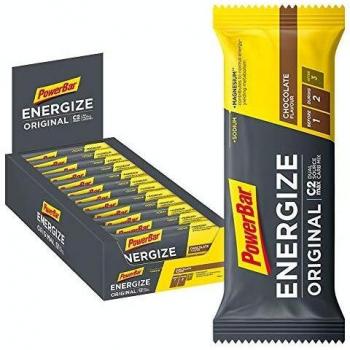PowerBar Energize Original Chocolate 25x55g - Barra de alta Energía de Carbono + C2MAX Magnesio y Sodio