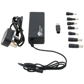 Powercool Universal 90W 19V 4.74A Laptop AC Adapter with Auto Select and 8 Tips - Black