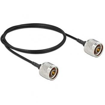 Cable coaxial DeLOCK N a N - 1,0m - 0.99 dB - Negro