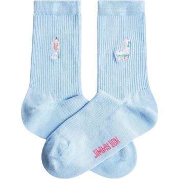 Calcetines Cortos Jimmy Lion Rollin' Ice Cream Azul Claro Mujer