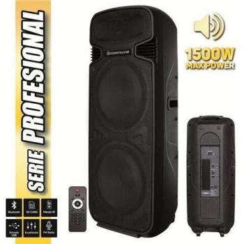 COOLSOUND Altavoz Autoamplificado Pro 500 2x15 1500W Serie Pro Potencia 450 W RMS