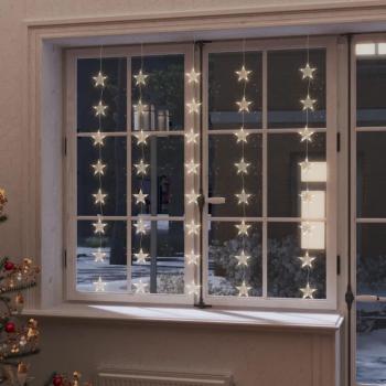 Cortina de Luces Estrellas 200 LEDs con 8 Funciones Adorno para Navidad Color Azul, Blanco cálido, Blanco frío y más