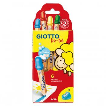 Giotto Bebé Matitoni Coloridos 6 Piezas con Sacapuntas