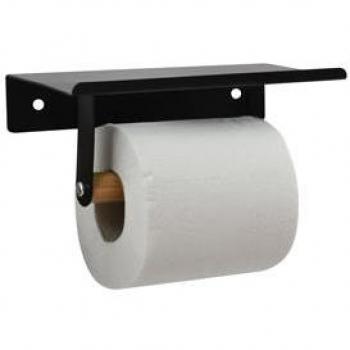 Portarrollo wc sin tapa Tarek Negro Mate