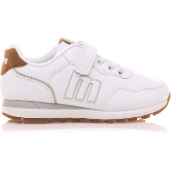 Zapatillas deportivas Casty blancas para niños con cierre de cordones y puntera redonda, marca MTNG