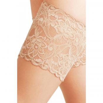 Falke Seidenglatt 15 Lace Top Hold Ups - Powder Beige, Small