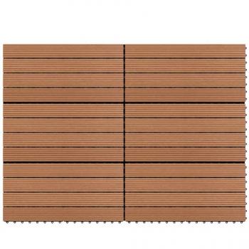 vidaXL WPC Tiles 60x30 cm 6 pcs 1m² Brown