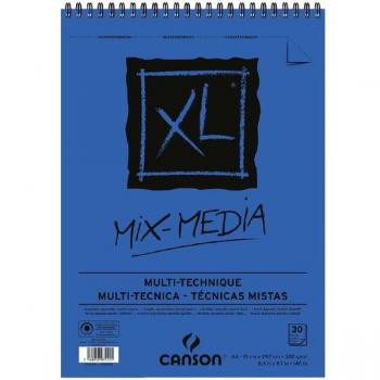 Bloc de dibujo acuarela Canson XL mix media grano medio Din A4 microperforado