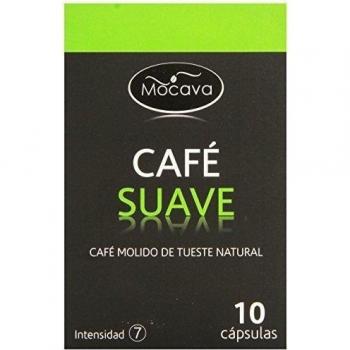 Mocava - Café Suave - Café molido de tueste natural - 10 cápsulas