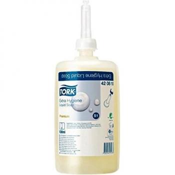 Jabón Líquido Antibacteriano Tork Premium Extra Higiénico 1 L - Paquete de 6 Unidades