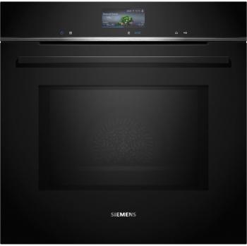 Horno multifunción Siemens iQ700 HM776GKB1, 67 L, 3600 W, con función microondas, pirolítico, Home Connect, color negro